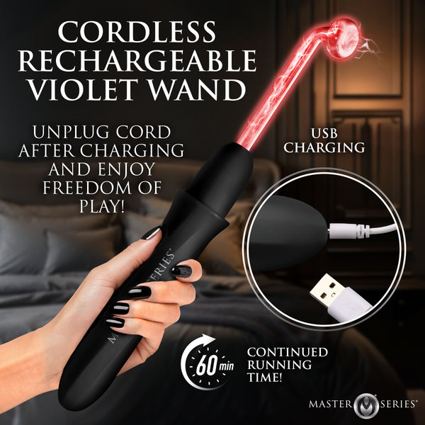 Elektrawand Rechargeable Violet Wand with Attachments -