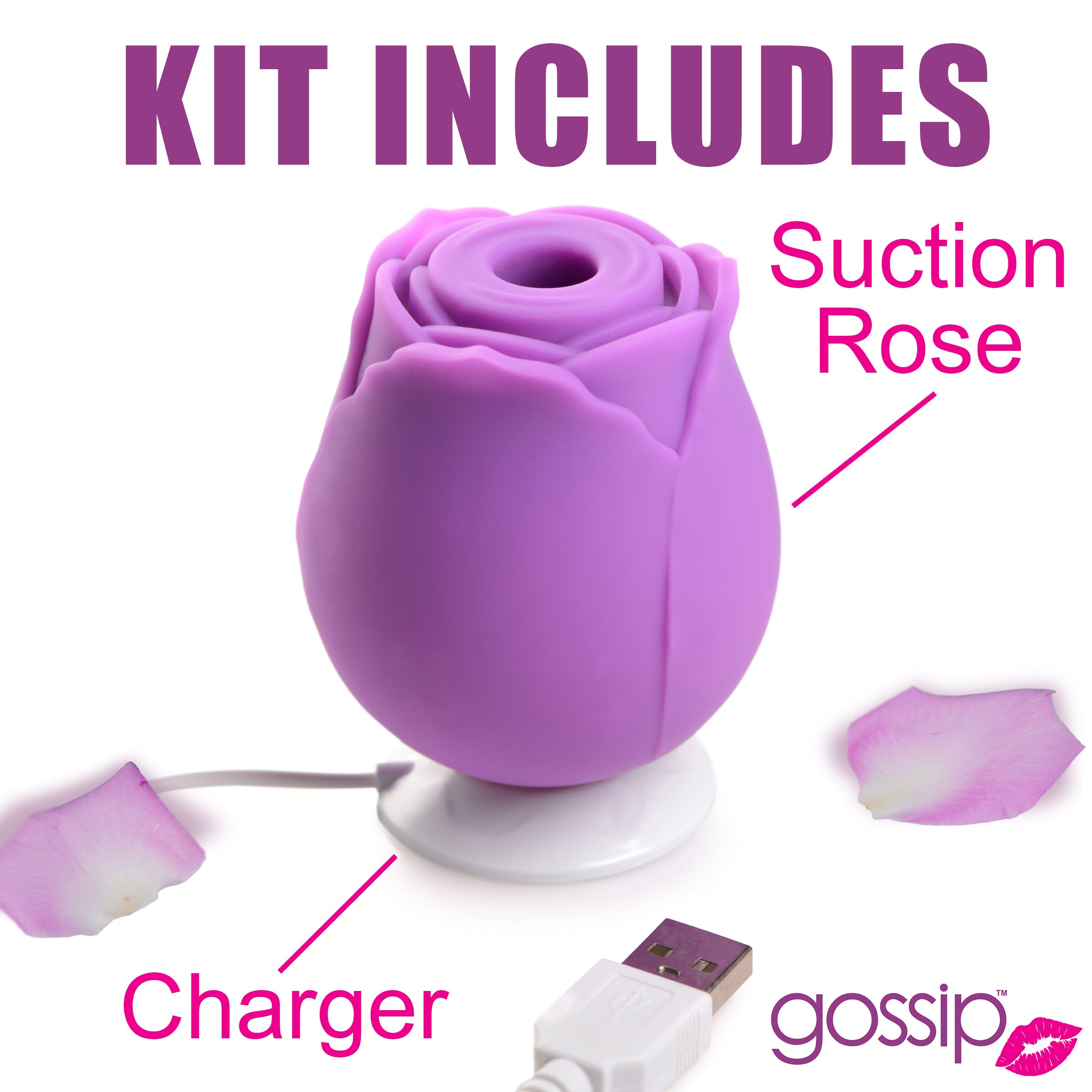 10X Rose Flirt Silicone Clitoral Stimulator