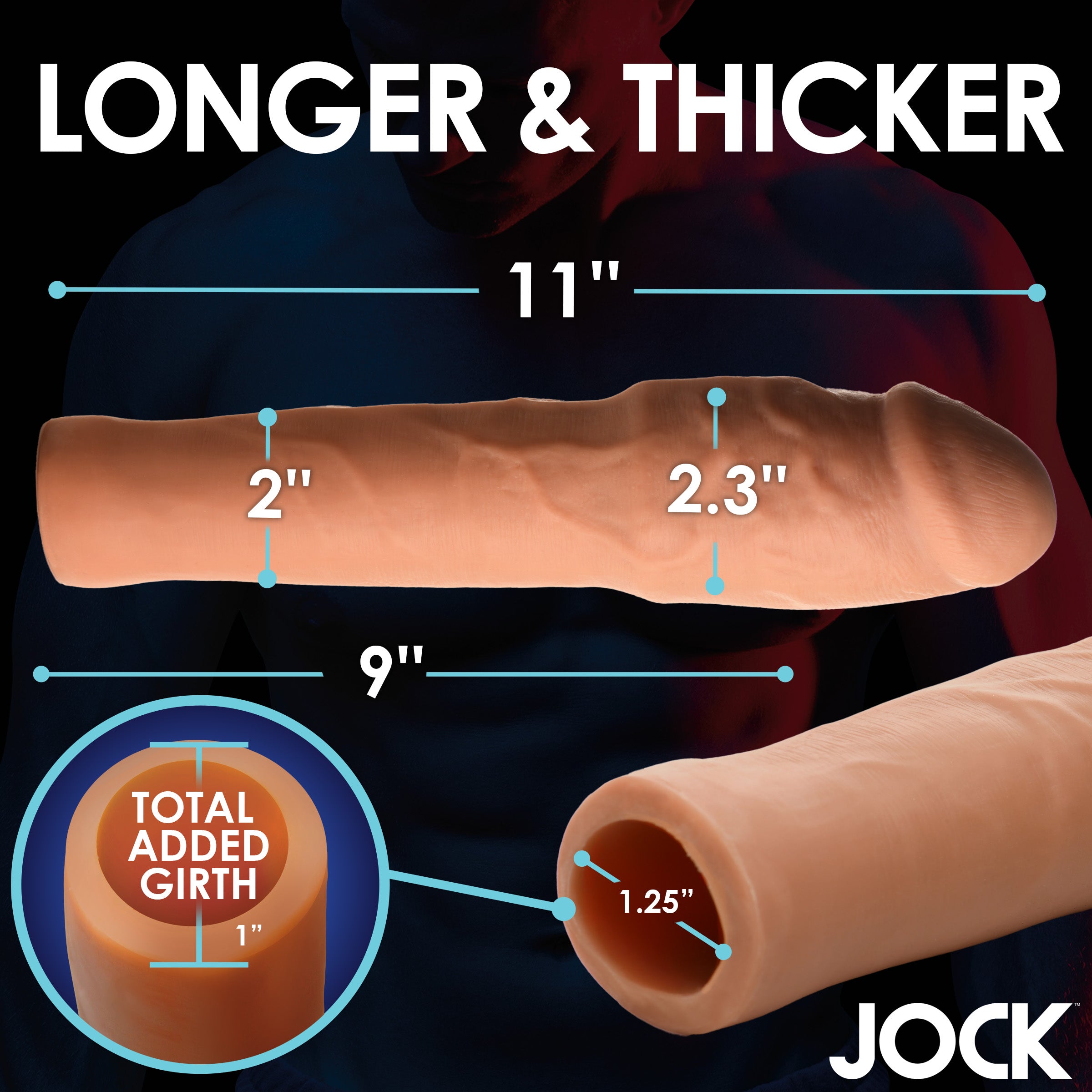 Extra Thick 2 Inch Penis Extension - Medium