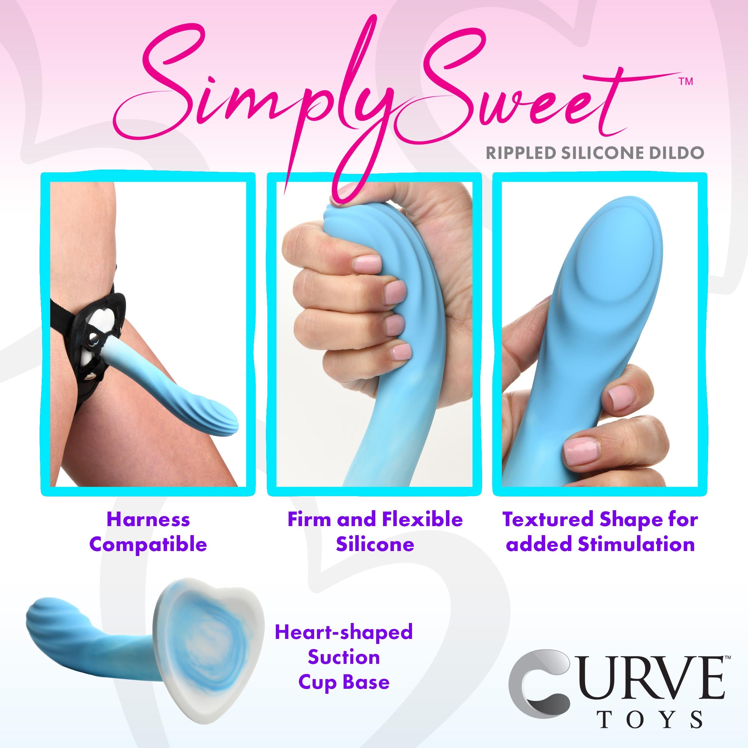 Rippled Silicone  and White Dildo