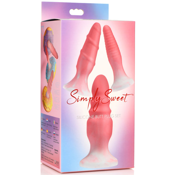 3 Piece Silicone Butt Plug Set -