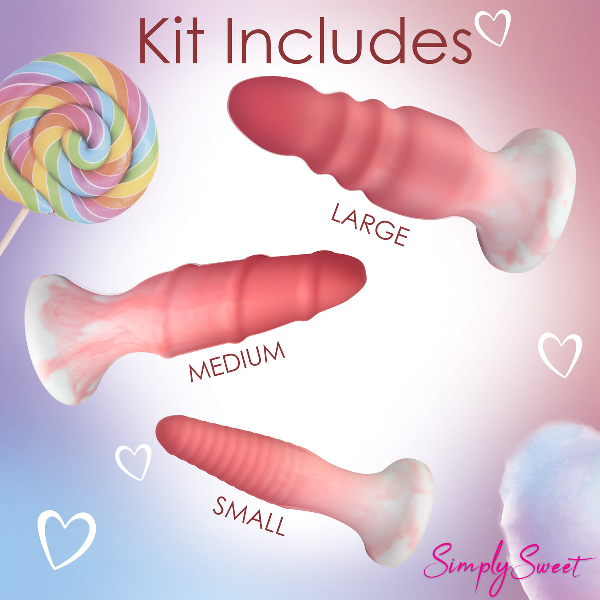 3 Piece Silicone Butt Plug Set -