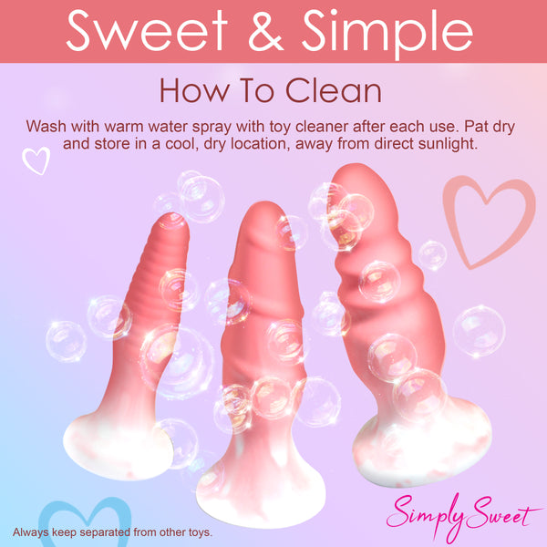 3 Piece Silicone Butt Plug Set -