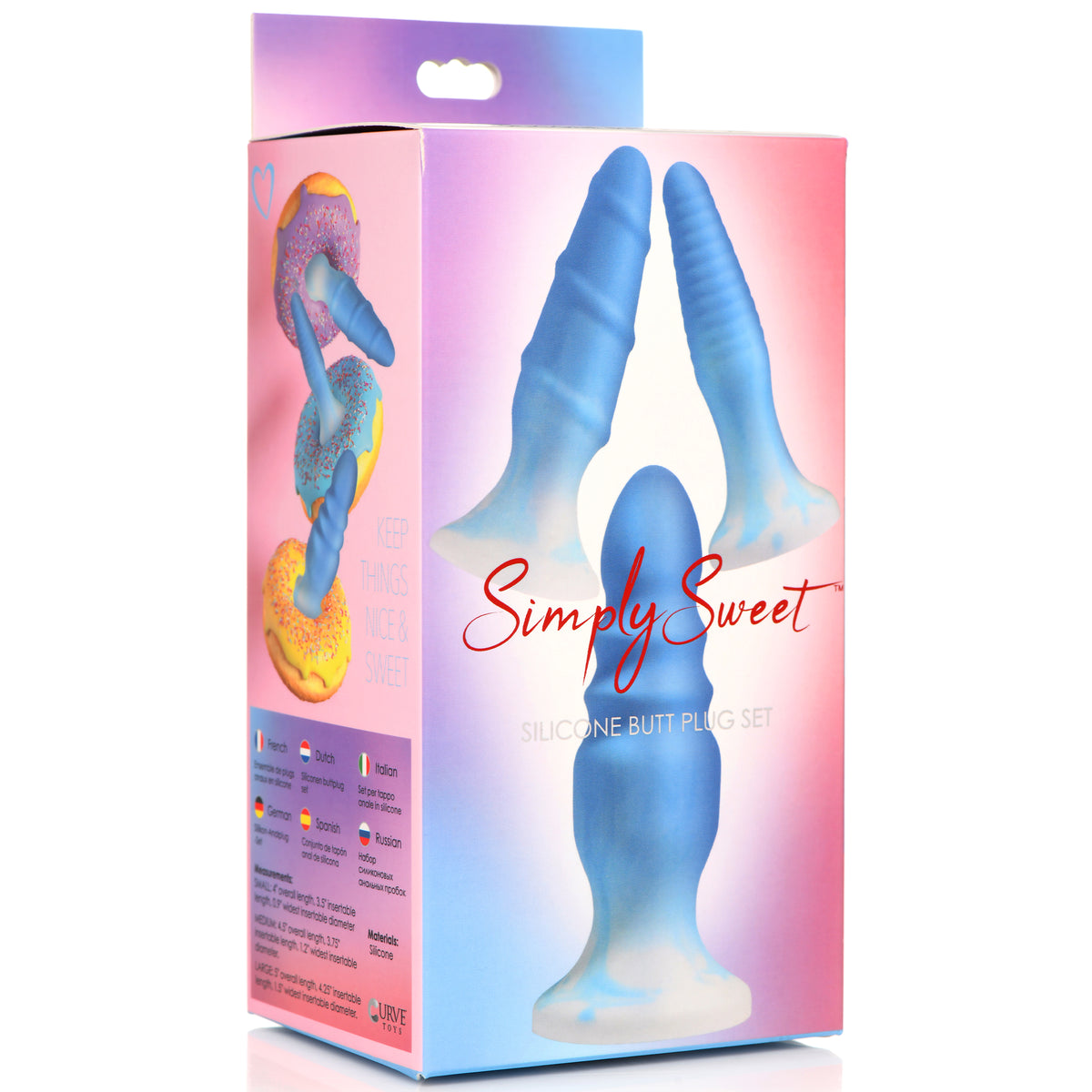 3 Piece Silicone Butt Plug Set -