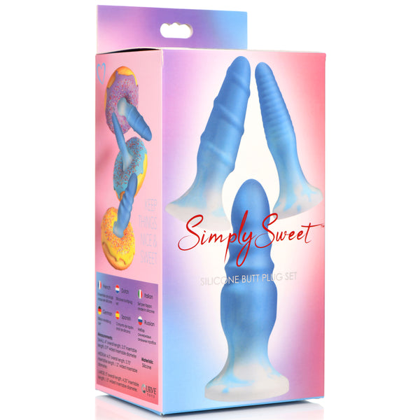 3 Piece Silicone Butt Plug Set -