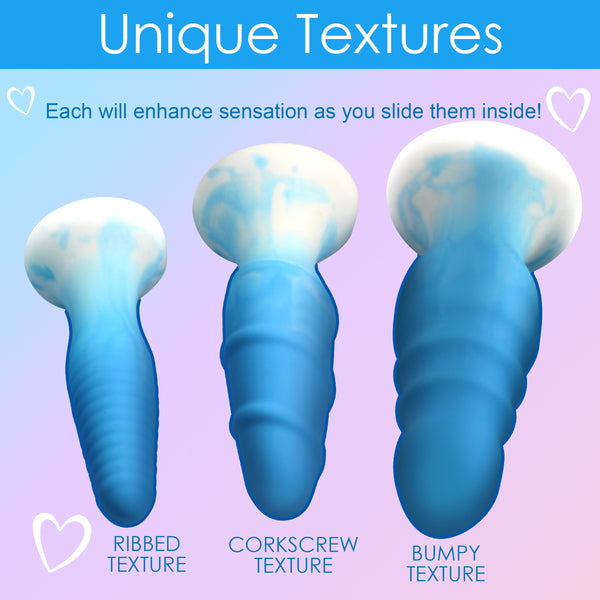 3 Piece Silicone Butt Plug Set -