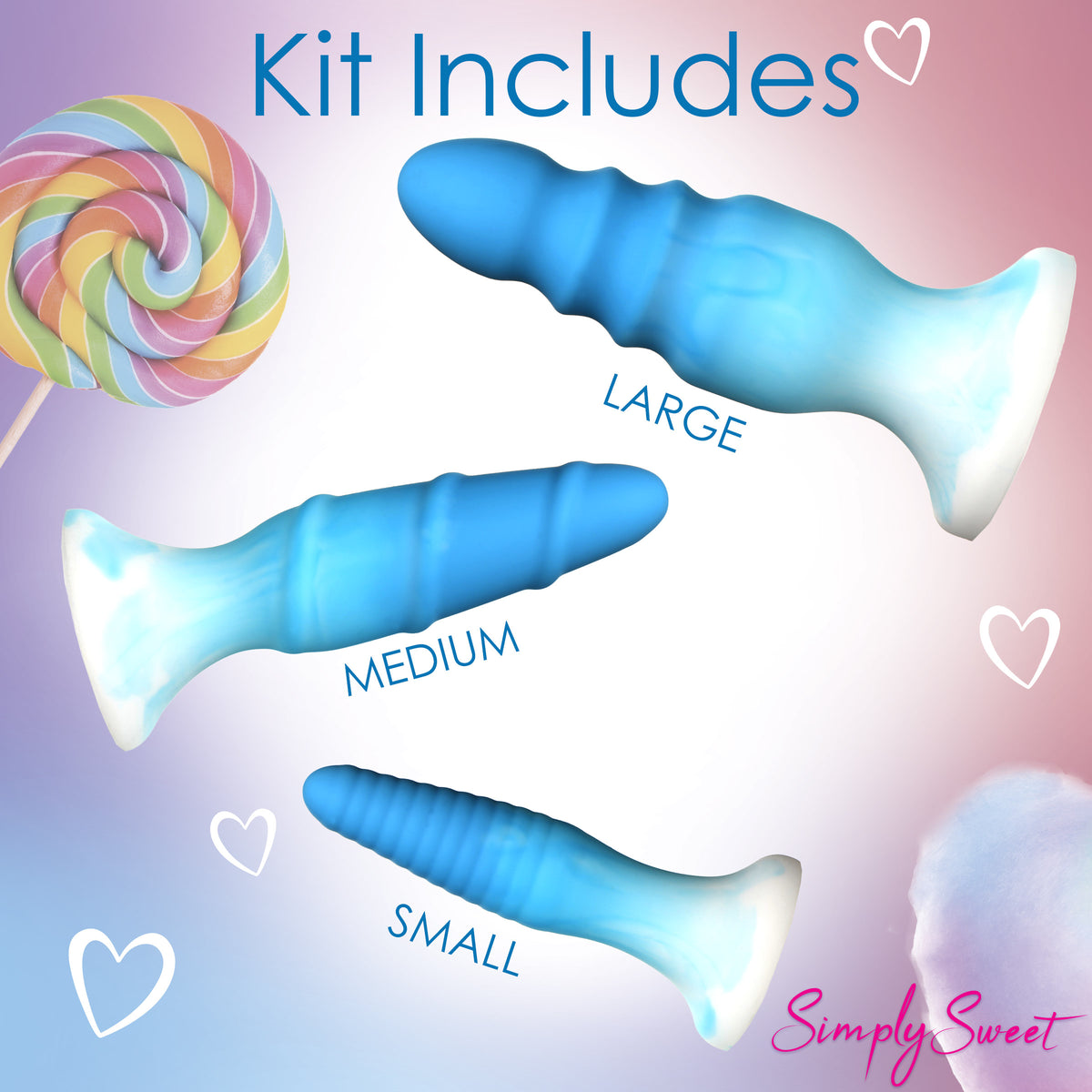 3 Piece Silicone Butt Plug Set -