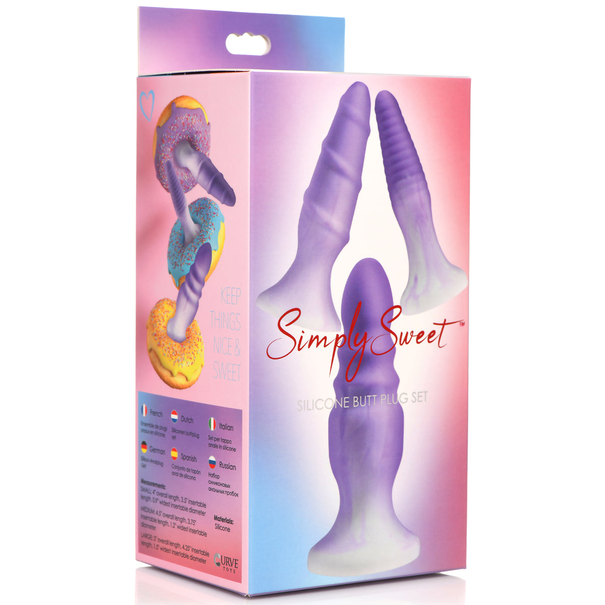 3 Piece Silicone Butt Plug Set -