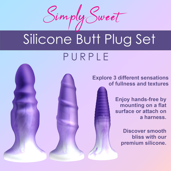3 Piece Silicone Butt Plug Set -