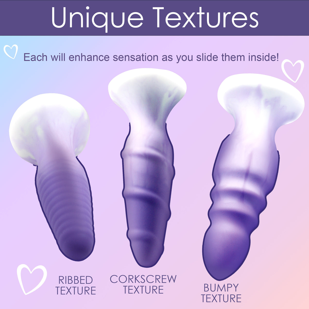 3 Piece Silicone Butt Plug Set -