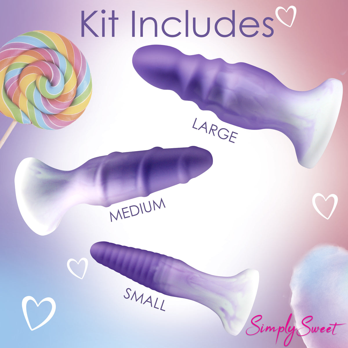 3 Piece Silicone Butt Plug Set -