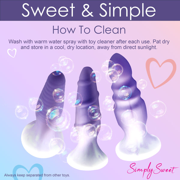3 Piece Silicone Butt Plug Set -