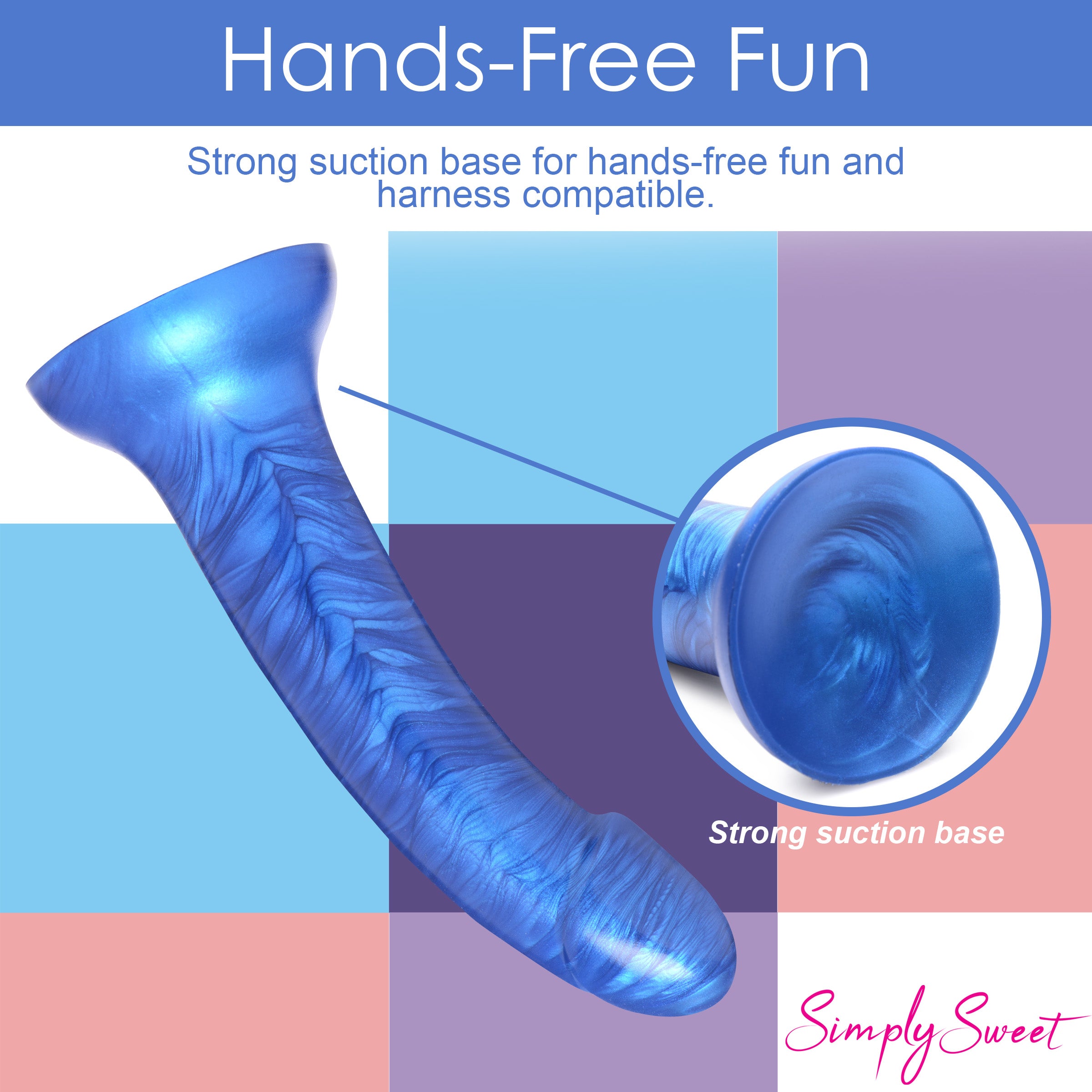 Metallic Silicone 7 Inch Dildo -