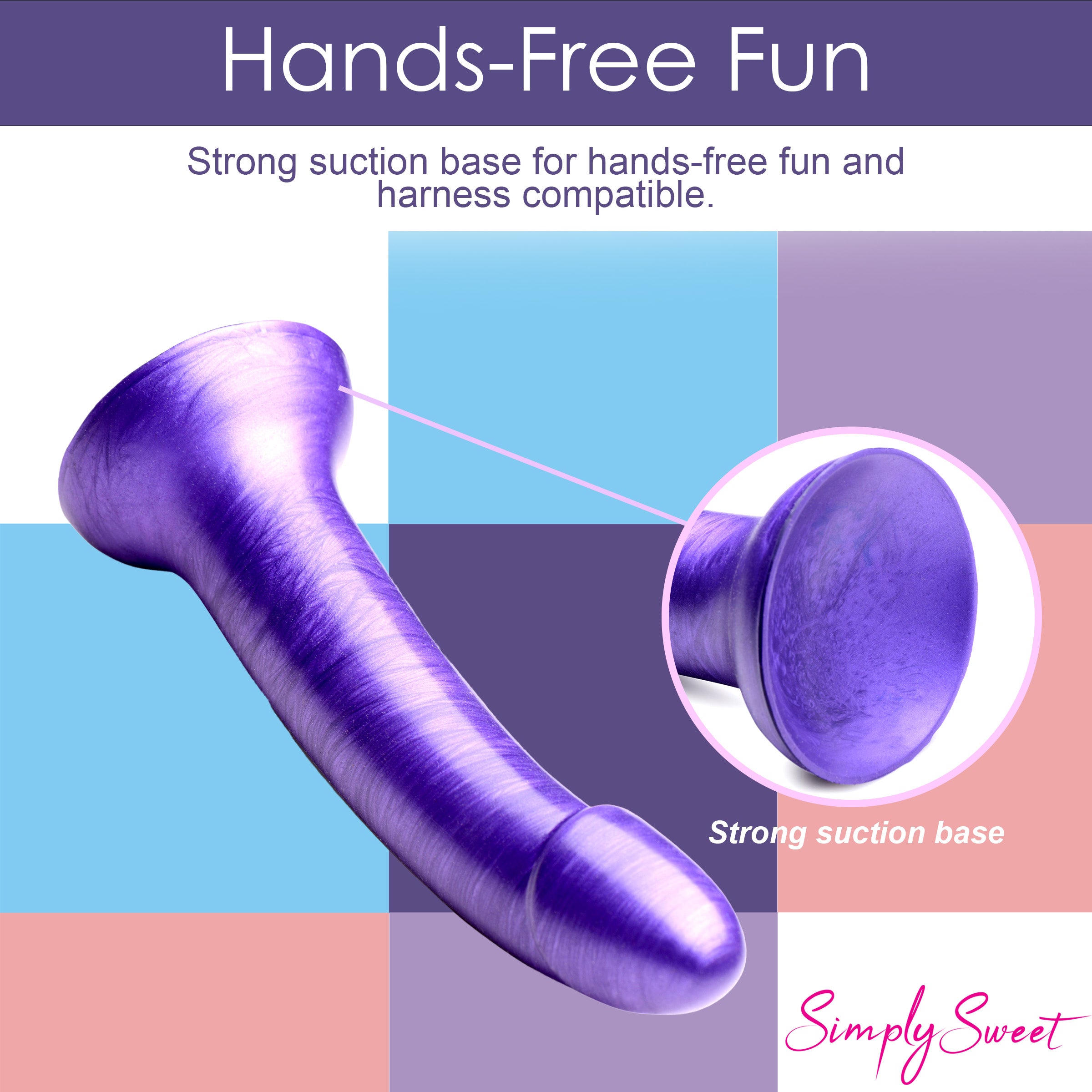 Metallic Silicone 7 Inch Dildo -