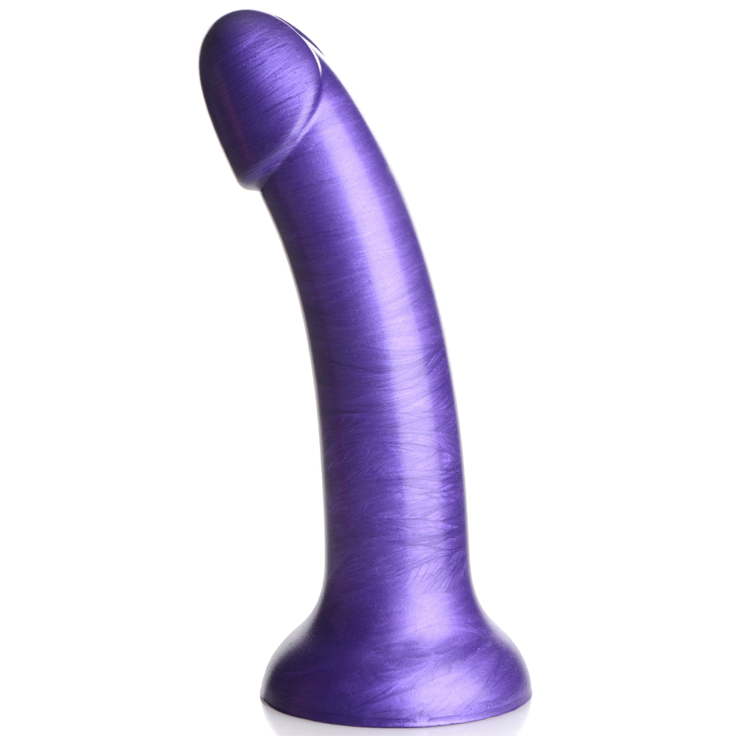 Metallic Silicone 7 Inch Dildo -