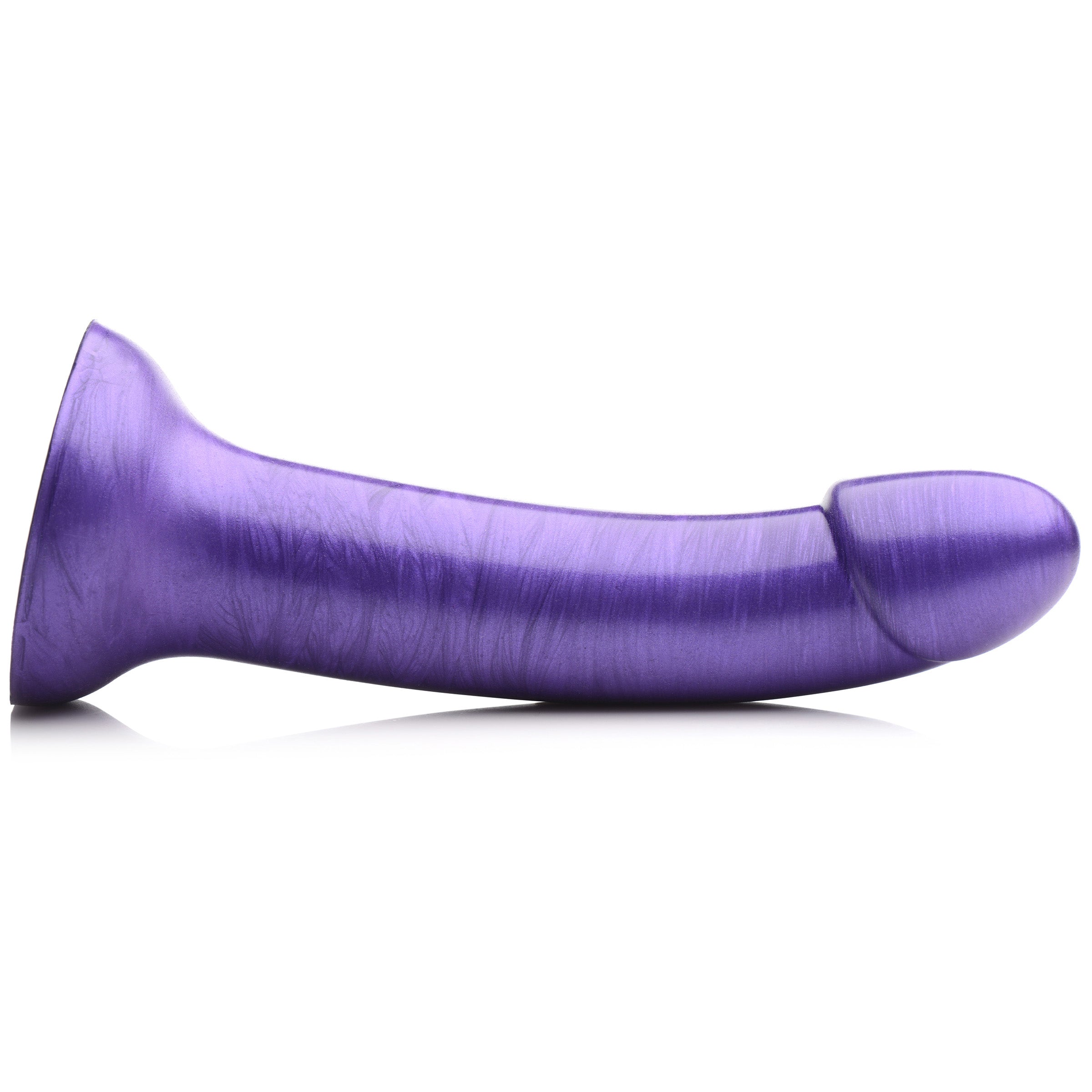 Metallic Silicone 7 Inch Dildo -