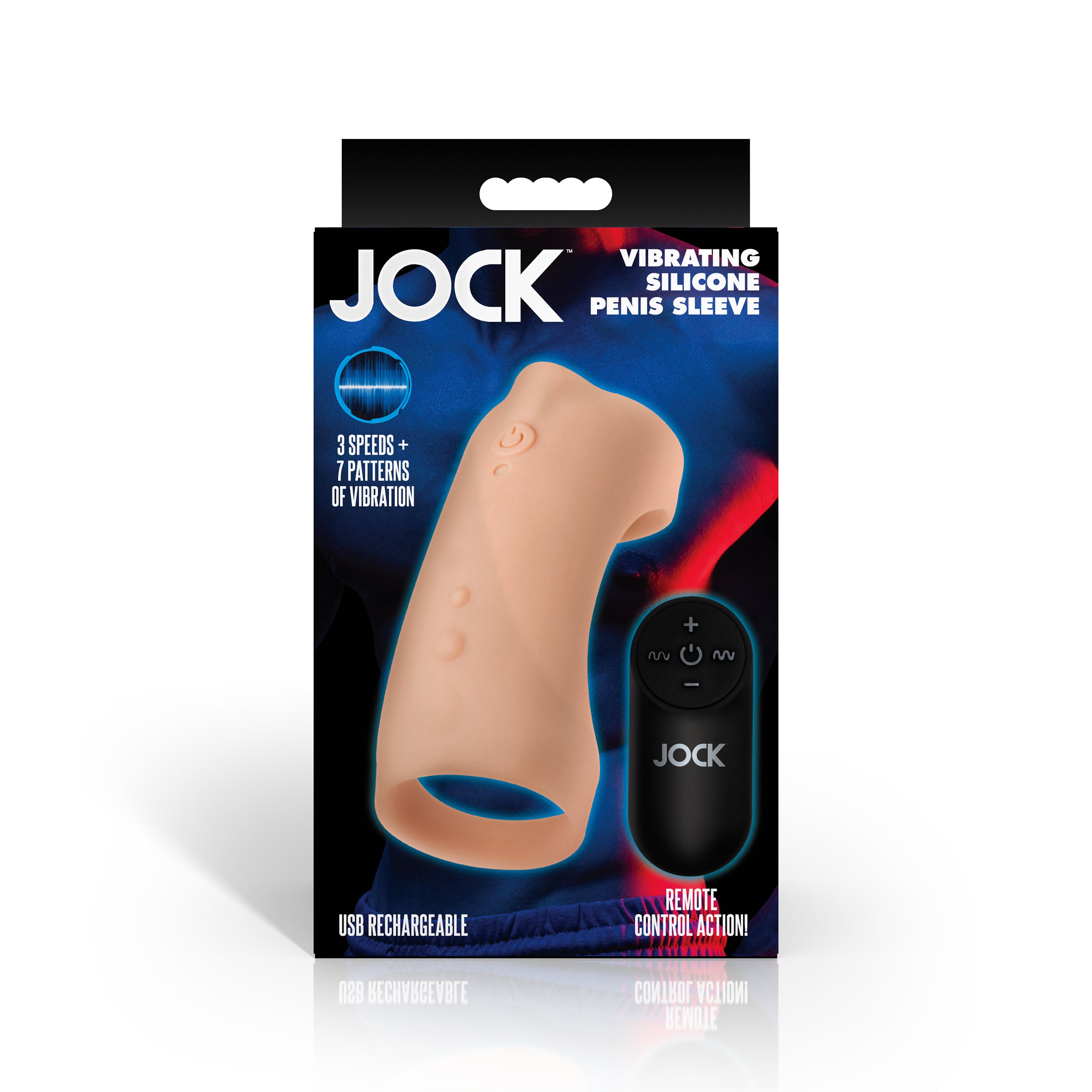 Vibrating Silicone Penis Sleeve - Dark