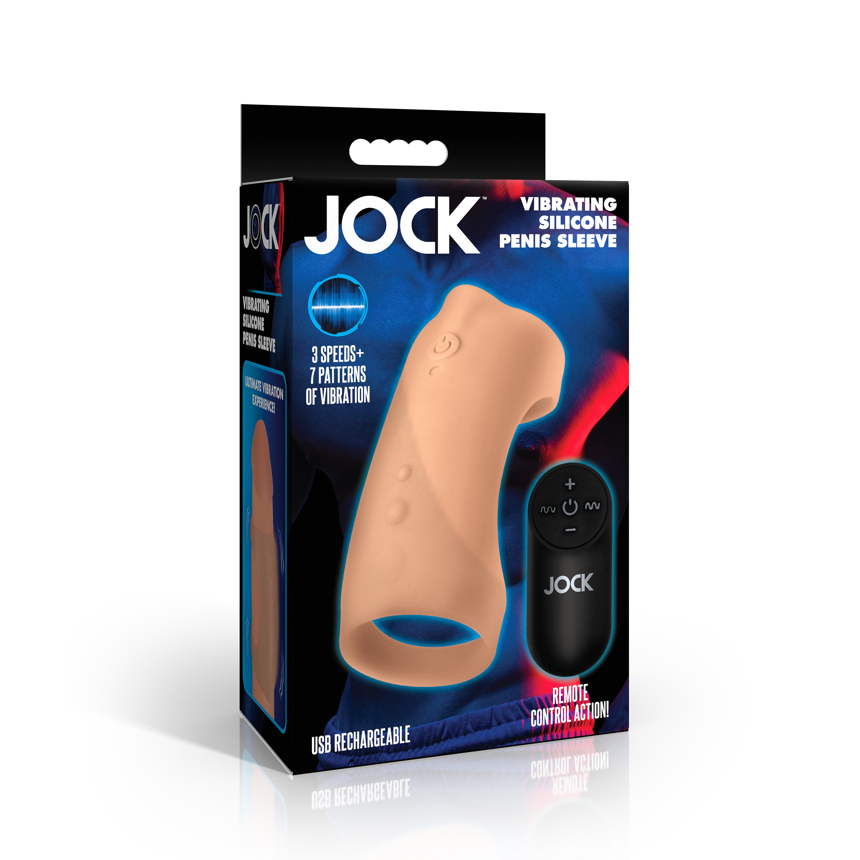 Vibrating Silicone Penis Sleeve - Dark