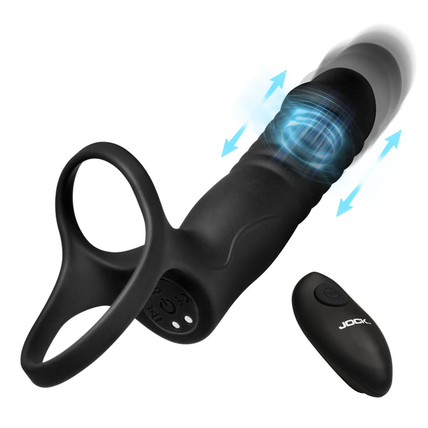 Double Thrust Thrusting & Vibrating Double Penetration C-Ring w/ Remote