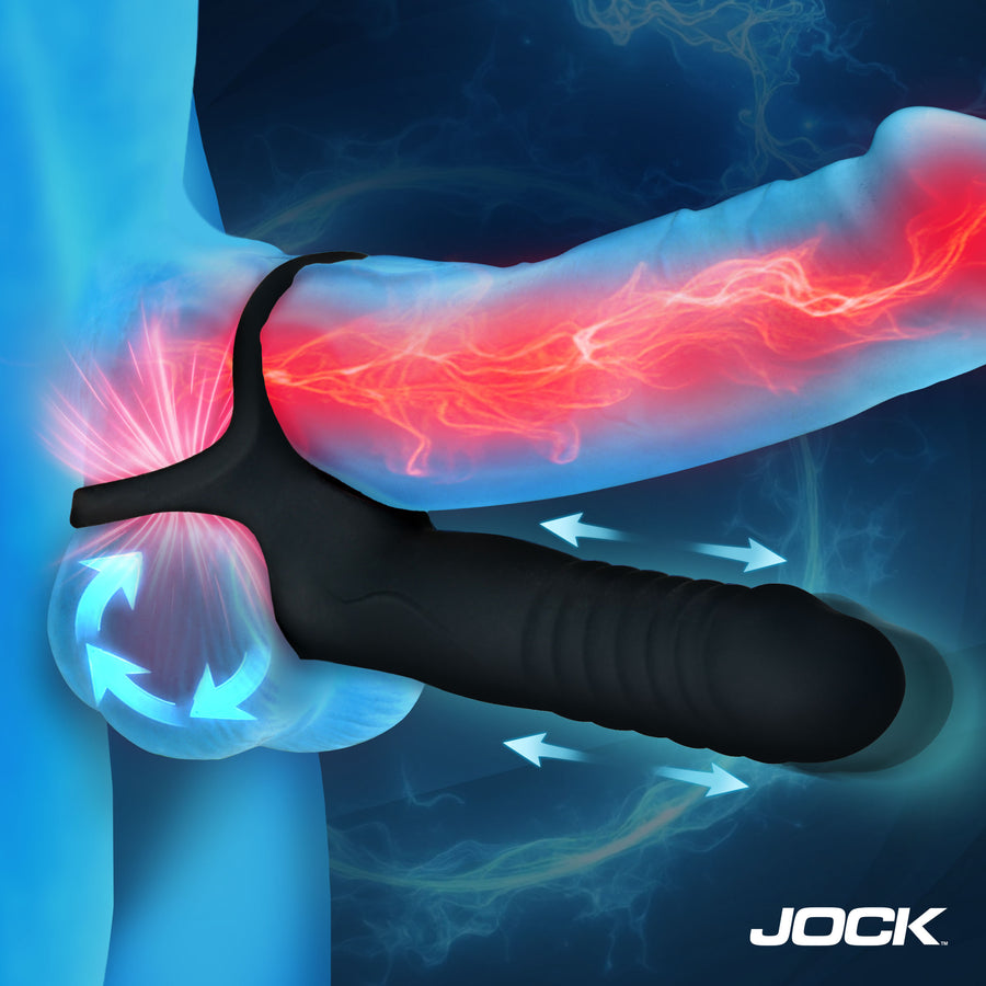 Double Thrust Thrusting & Vibrating Double Penetration C-Ring w/ Remote