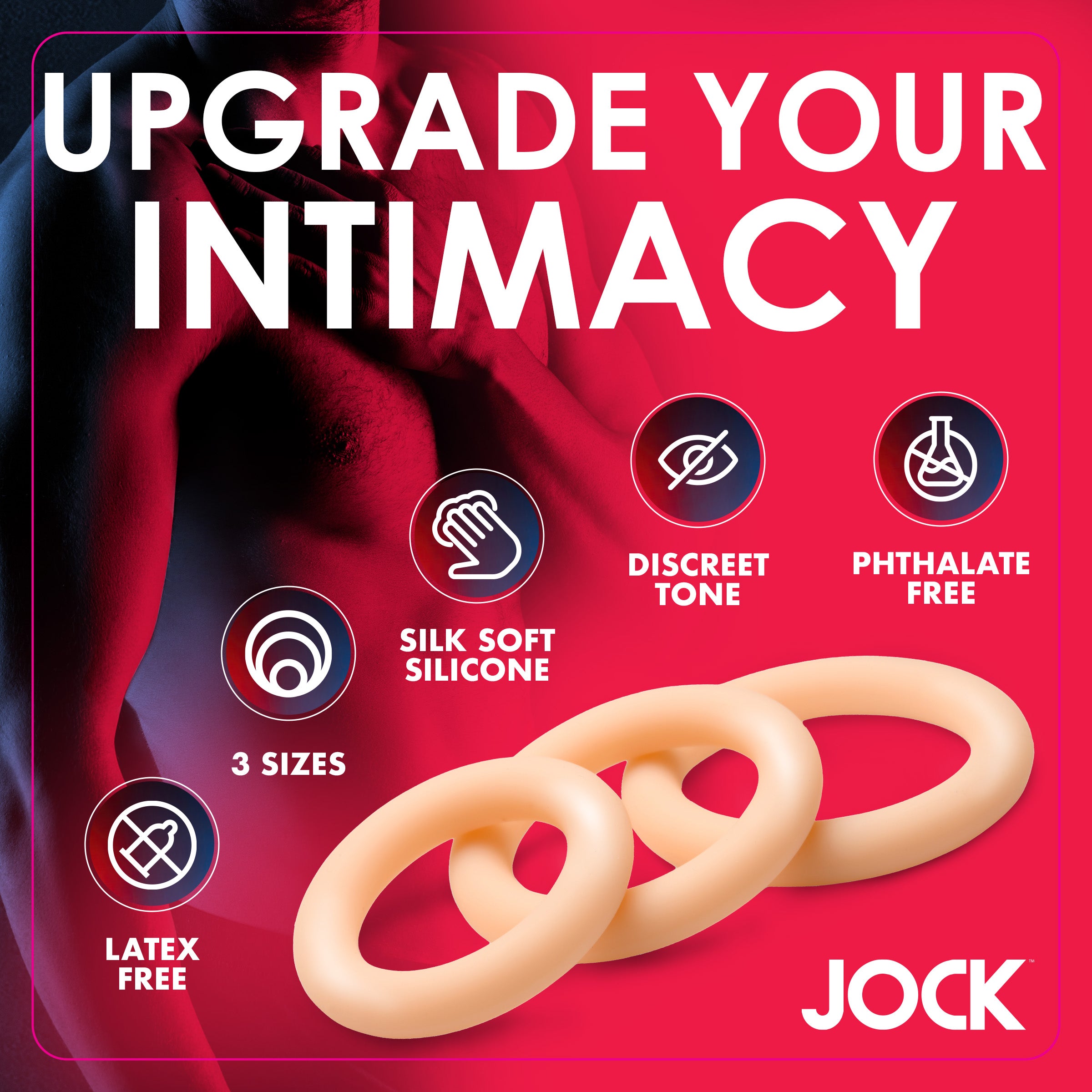 Discreet Silicone Cock Ring Set - Light