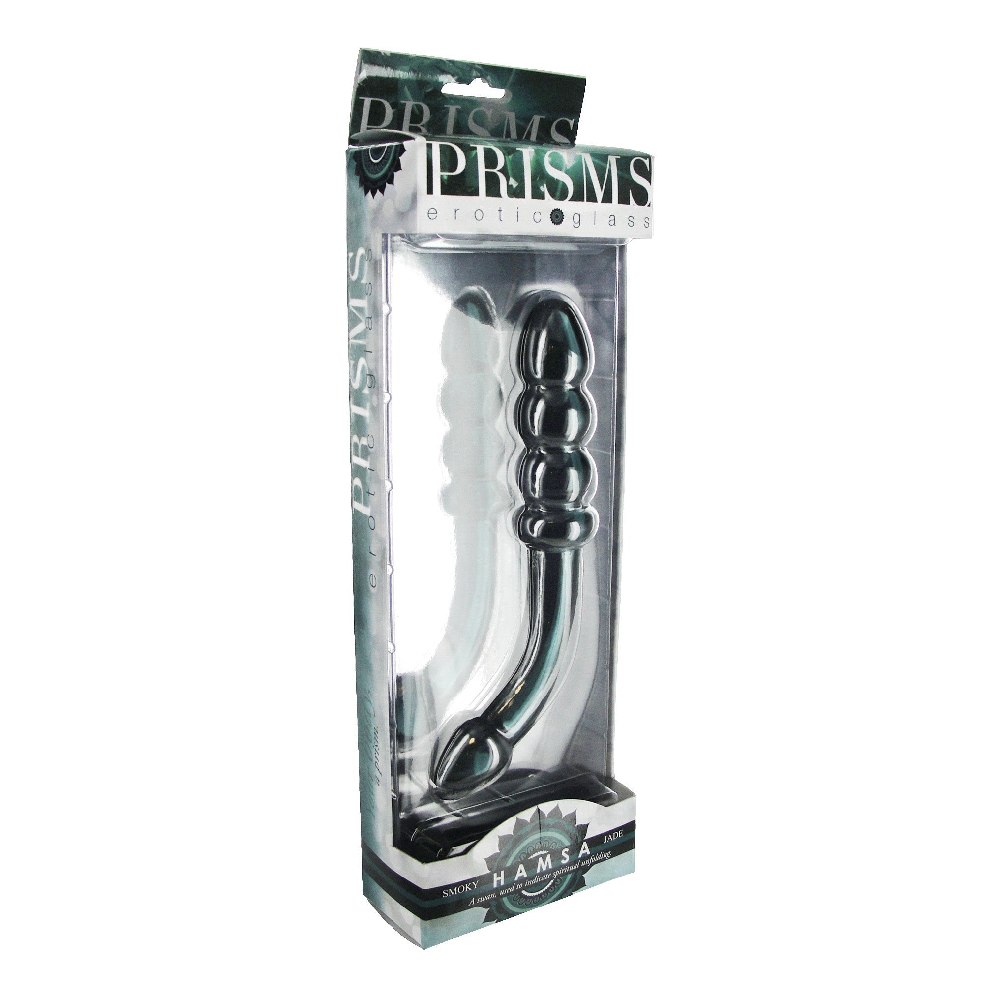 Hamsa Glass Dildo - Smoky Jade