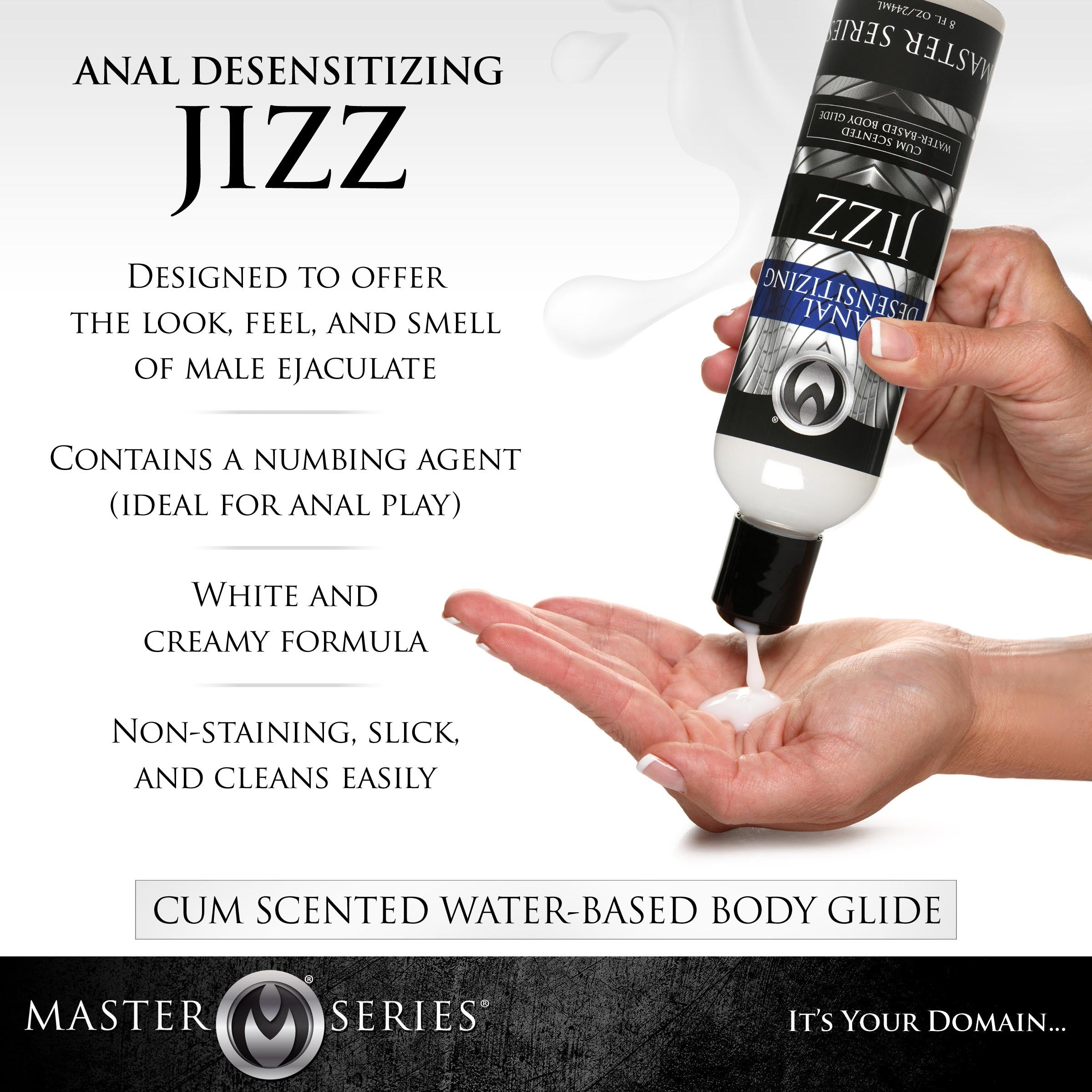 Jizz Cum Scented Desensitizing Lube - 8.5 oz