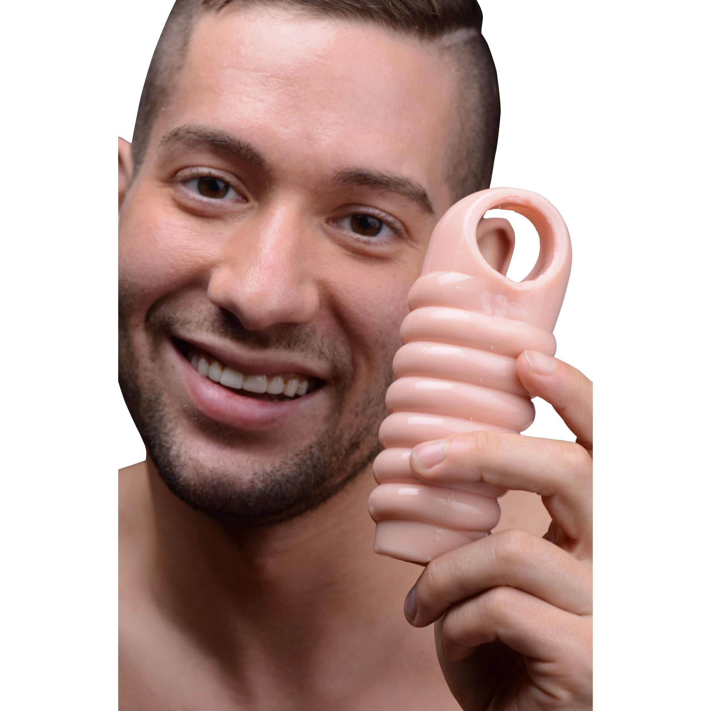 Really Ample Ribbed Penis Enhancer Sheath