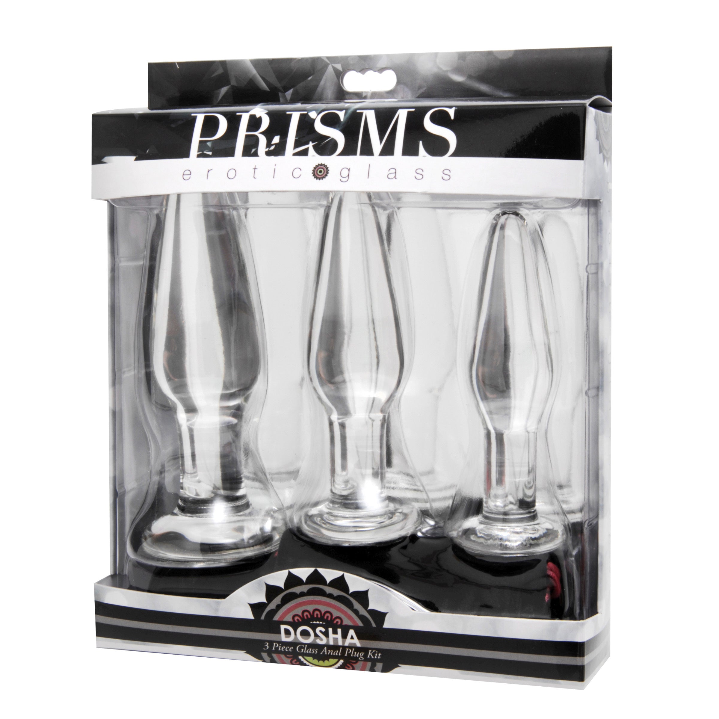 Dosha 3 Piece Glass Anal Plug Kit