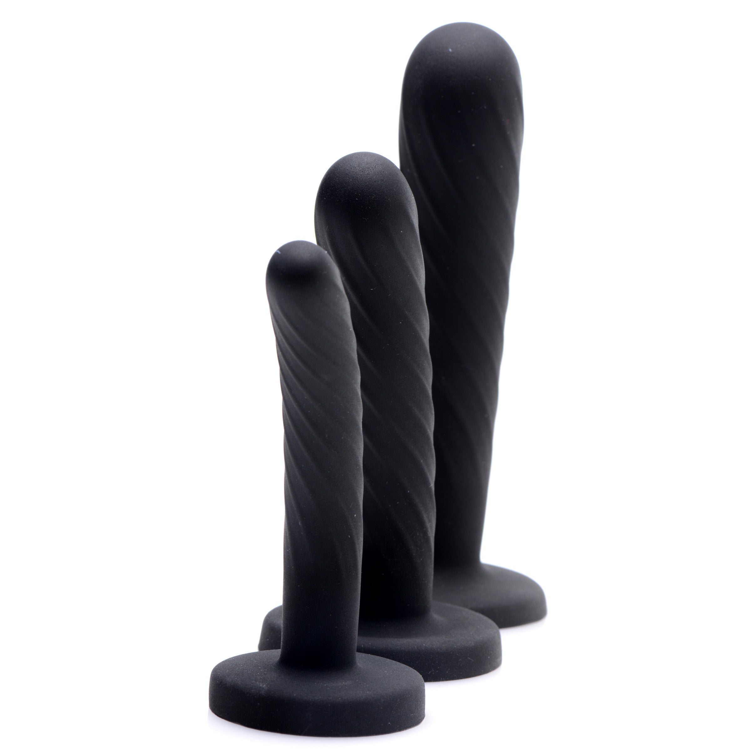 Trinity Strap-On Silicone 3 Piece Dildo Set