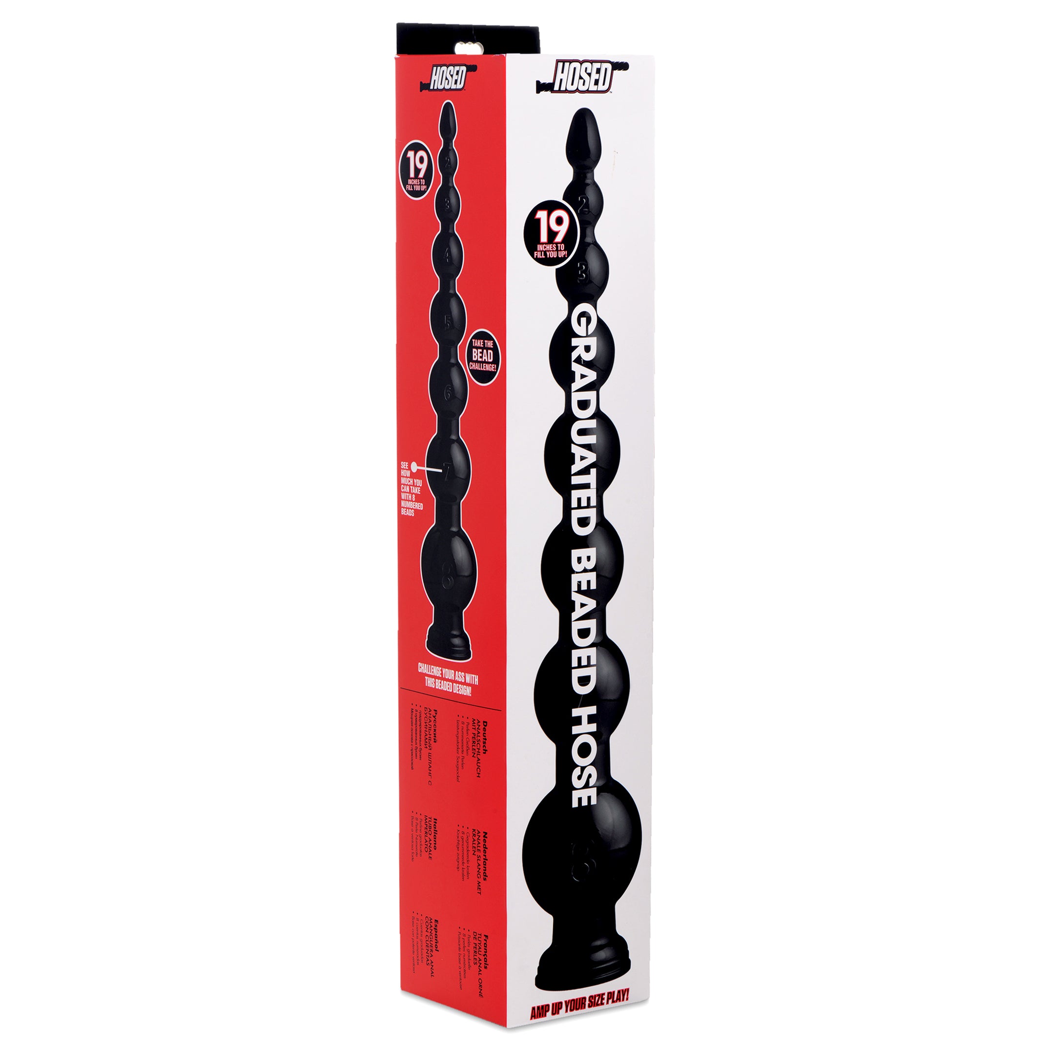 Hosed 19 Inch Graduated Bead Anal Snake