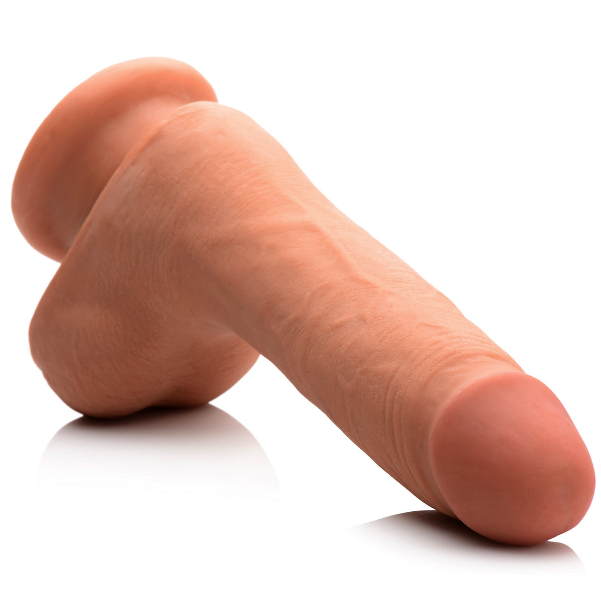 7 Inch Ultra Real Dual Layer Suction Cup Dildo- Medium Skin Tone