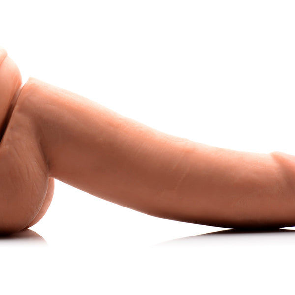 8 Inch Ultra Real Dual Layer Suction Cup Dildo- Medium Skin Tone
