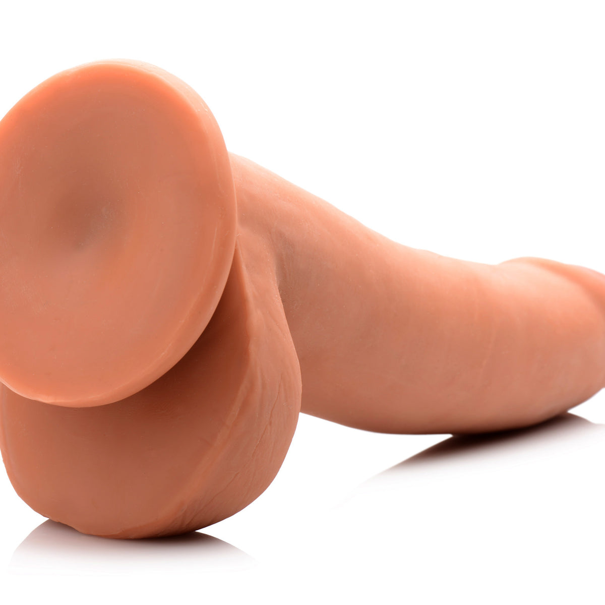 8 Inch Ultra Real Dual Layer Suction Cup Dildo- Medium Skin Tone