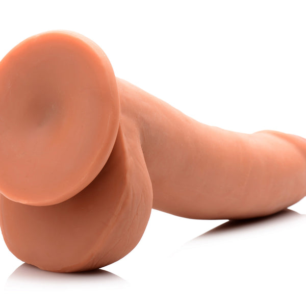8 Inch Ultra Real Dual Layer Suction Cup Dildo- Medium Skin Tone