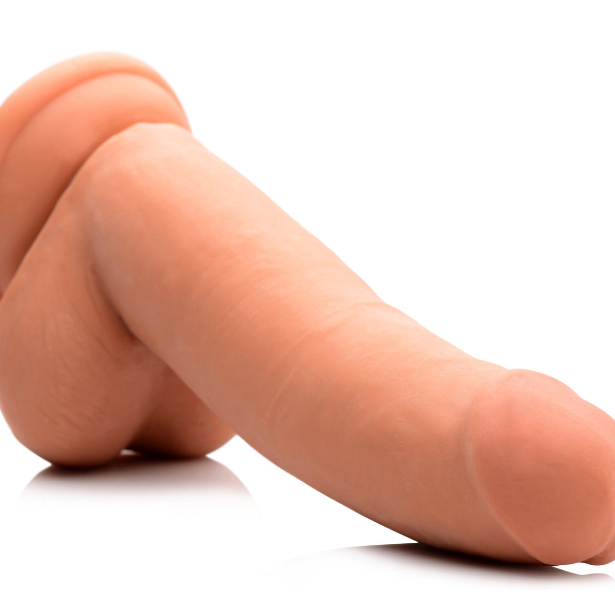 8 Inch Ultra Real Dual Layer Suction Cup Dildo- Medium Skin Tone