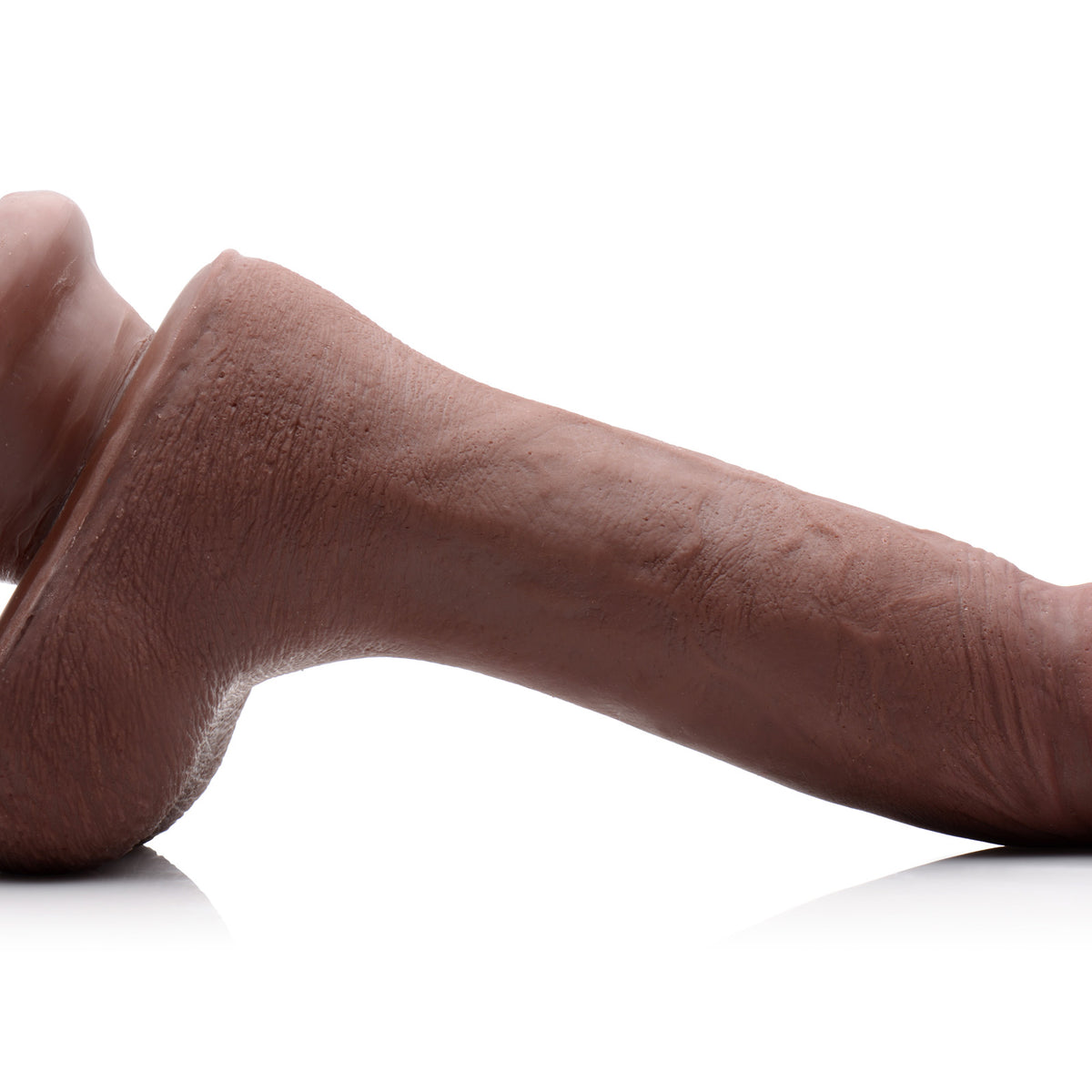 7 Inch Ultra Real Dual Layer Suction Cup Dildo- Dark Skin Tone