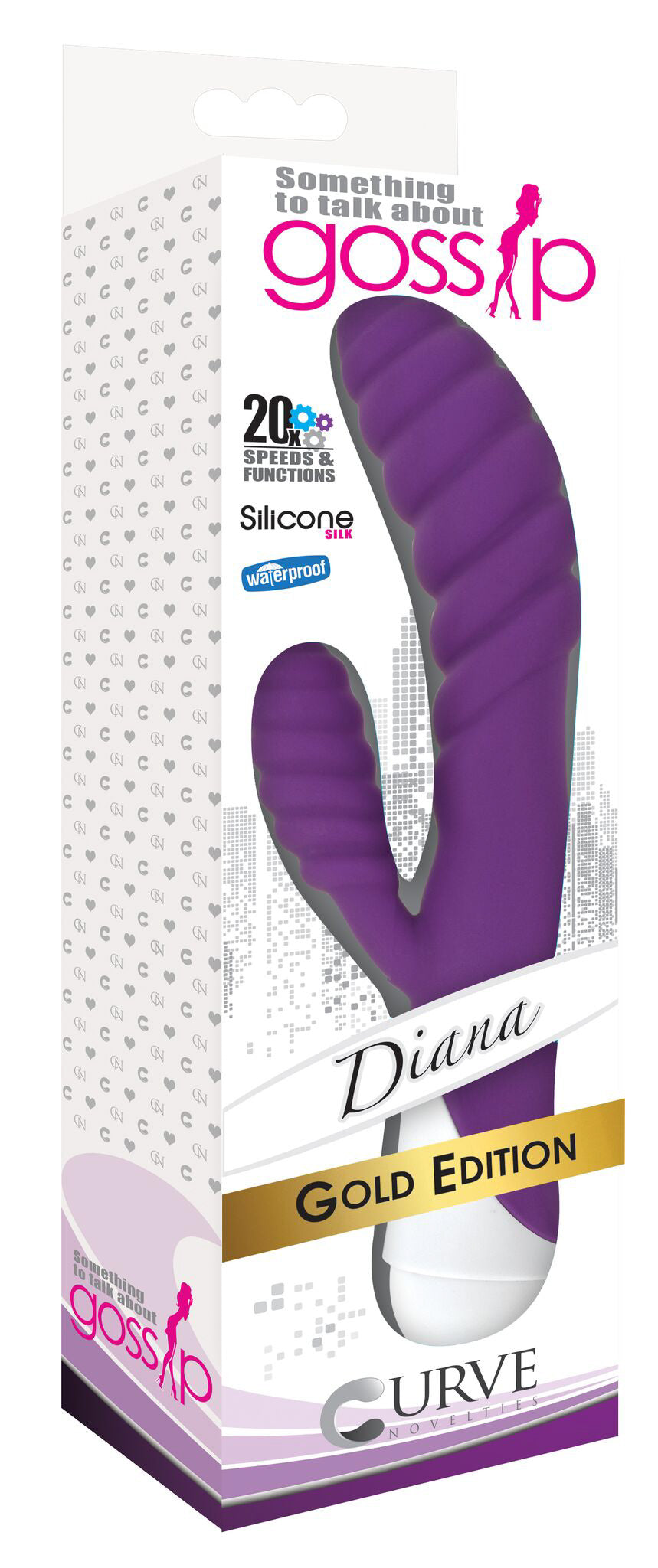 Diana 20x Rippled Silicone Rabbit Vibe-