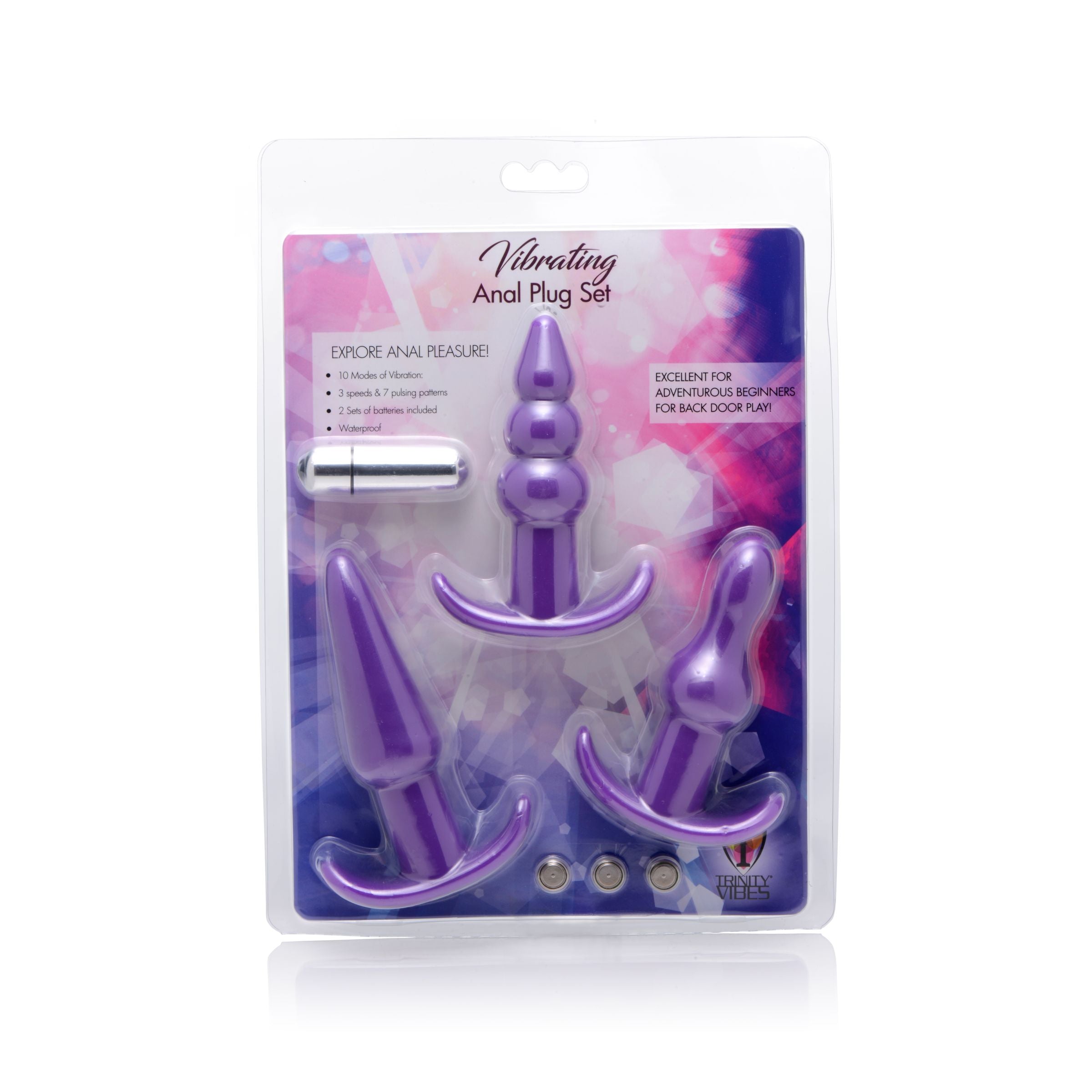 4 Piece Vibrating Anal Plug Set