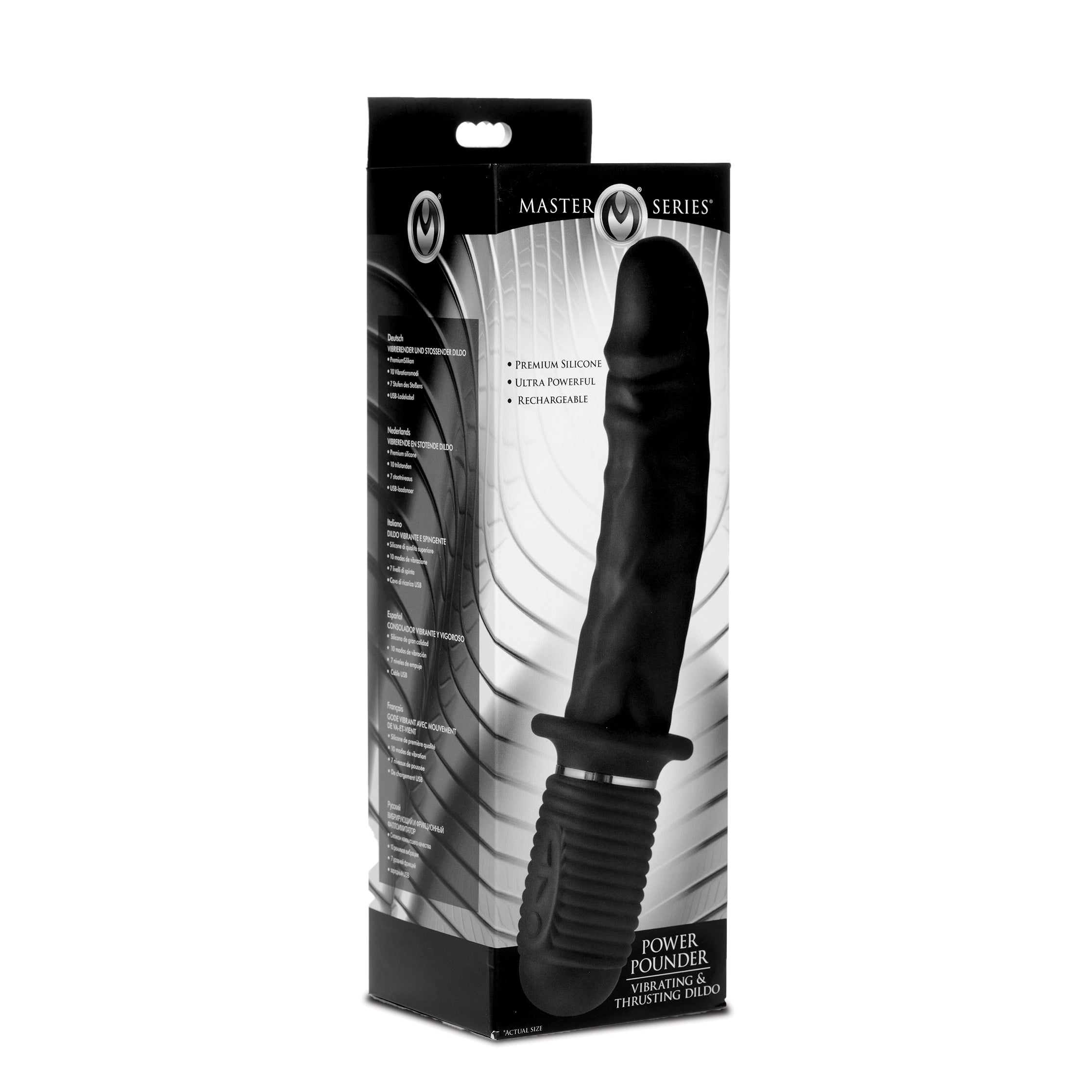 Power Pounder Vibrating and Thrusting Silicone Dildo