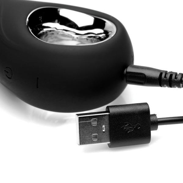 Dark Scepter 10X Vibrating Silicone Anal Beads