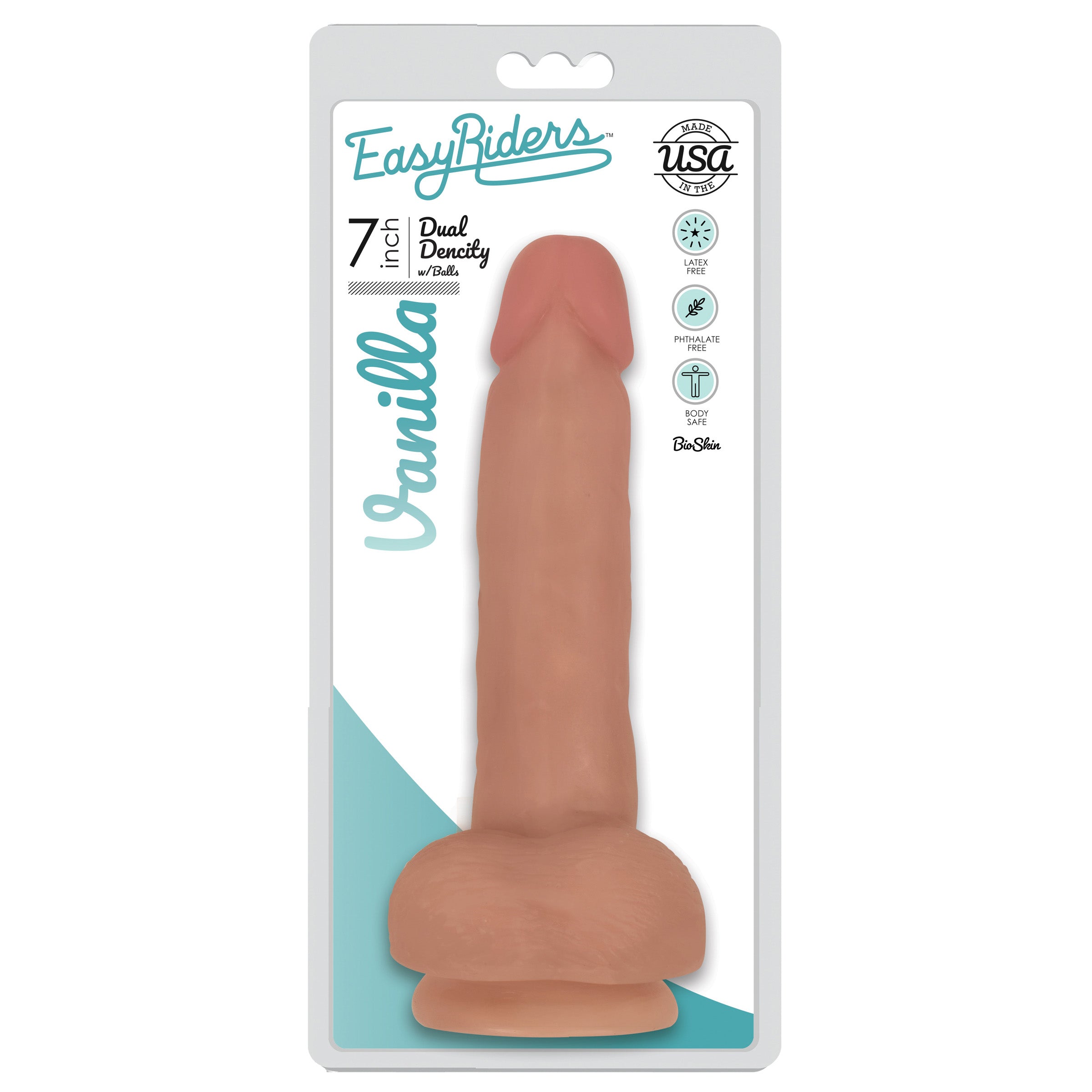 Easy Riders 7 Inch Dual Density Dildo With Balls -