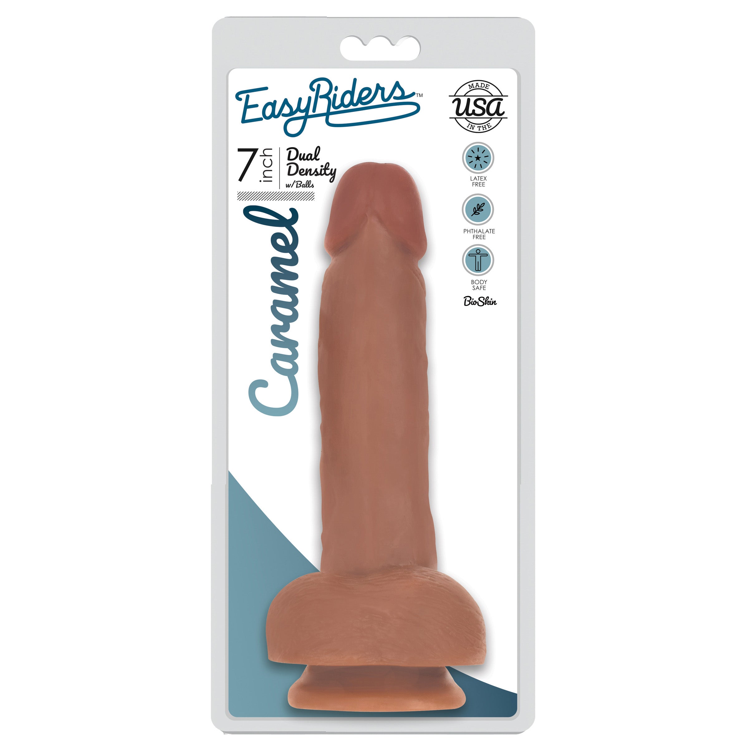 Easy Riders 7 Inch Dual Density Dildo With Balls -