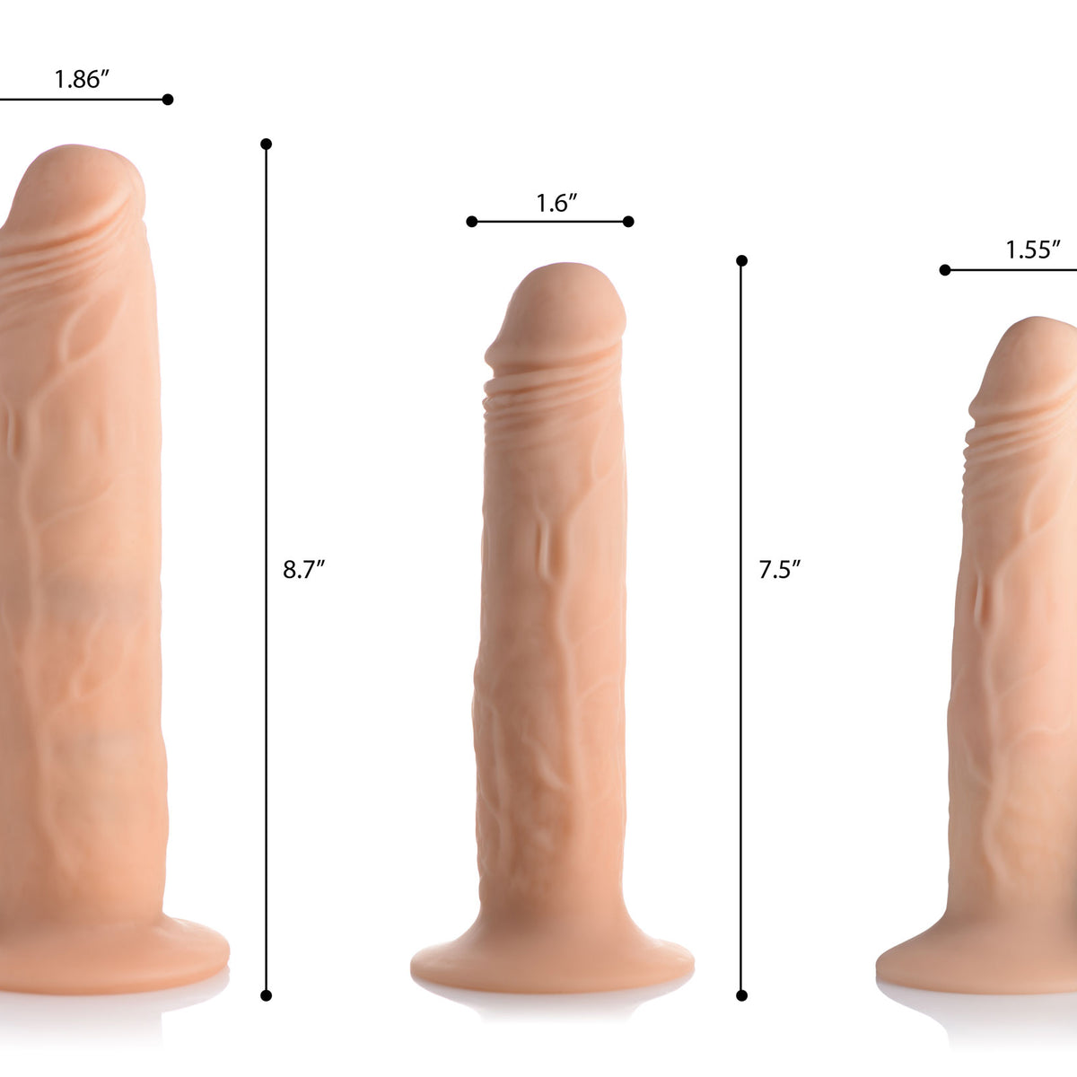 Kinetic Thumping 7X Remote Control Dildo - Large