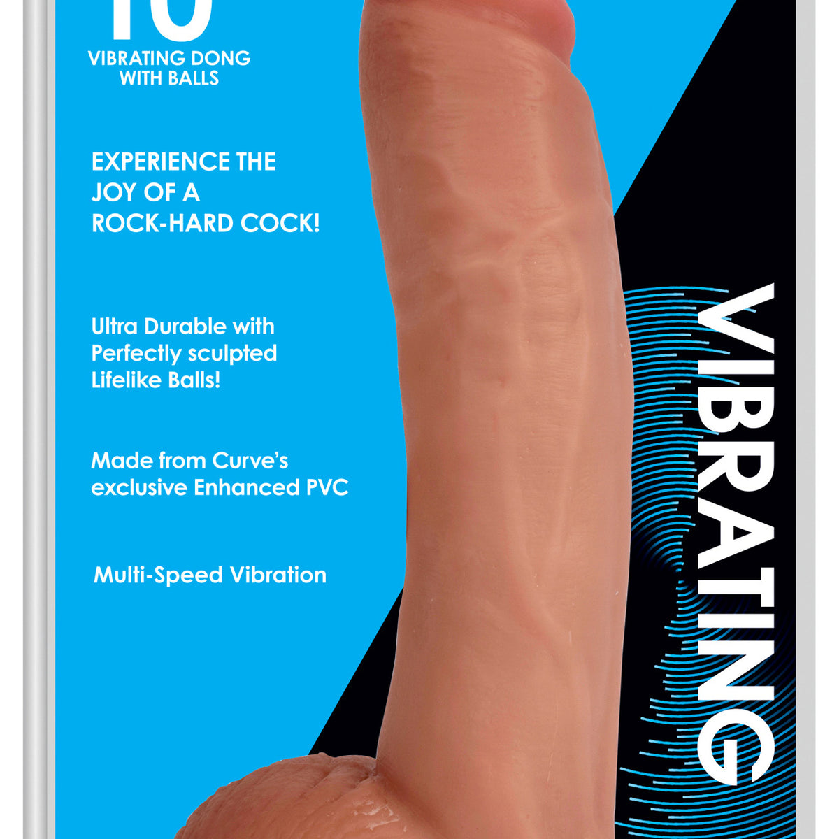 JOCK 10 Inch Vibrating Dong with Balls