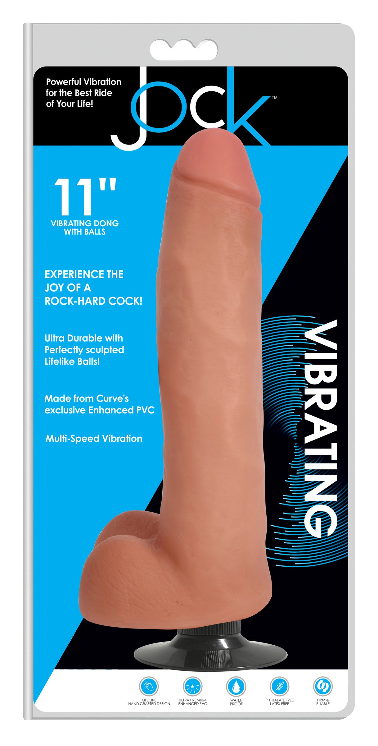 JOCK 11 Inch Vibrating Dong with Balls