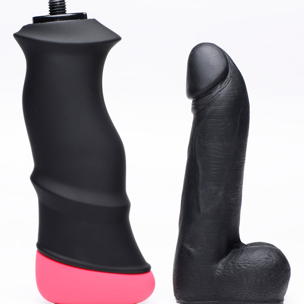 Mega-Pounder Hand-held Thrusting Silicone Dildo