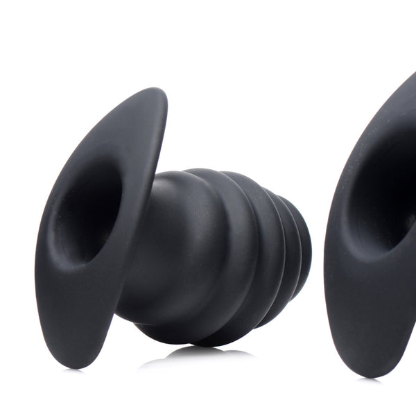 Hive Ass Tunnel Silicone Ribbed Hollow Anal Plug - Small