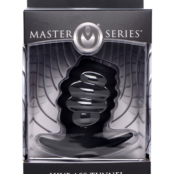 Hive Ass Tunnel Silicone Ribbed Hollow Anal Plug - Small