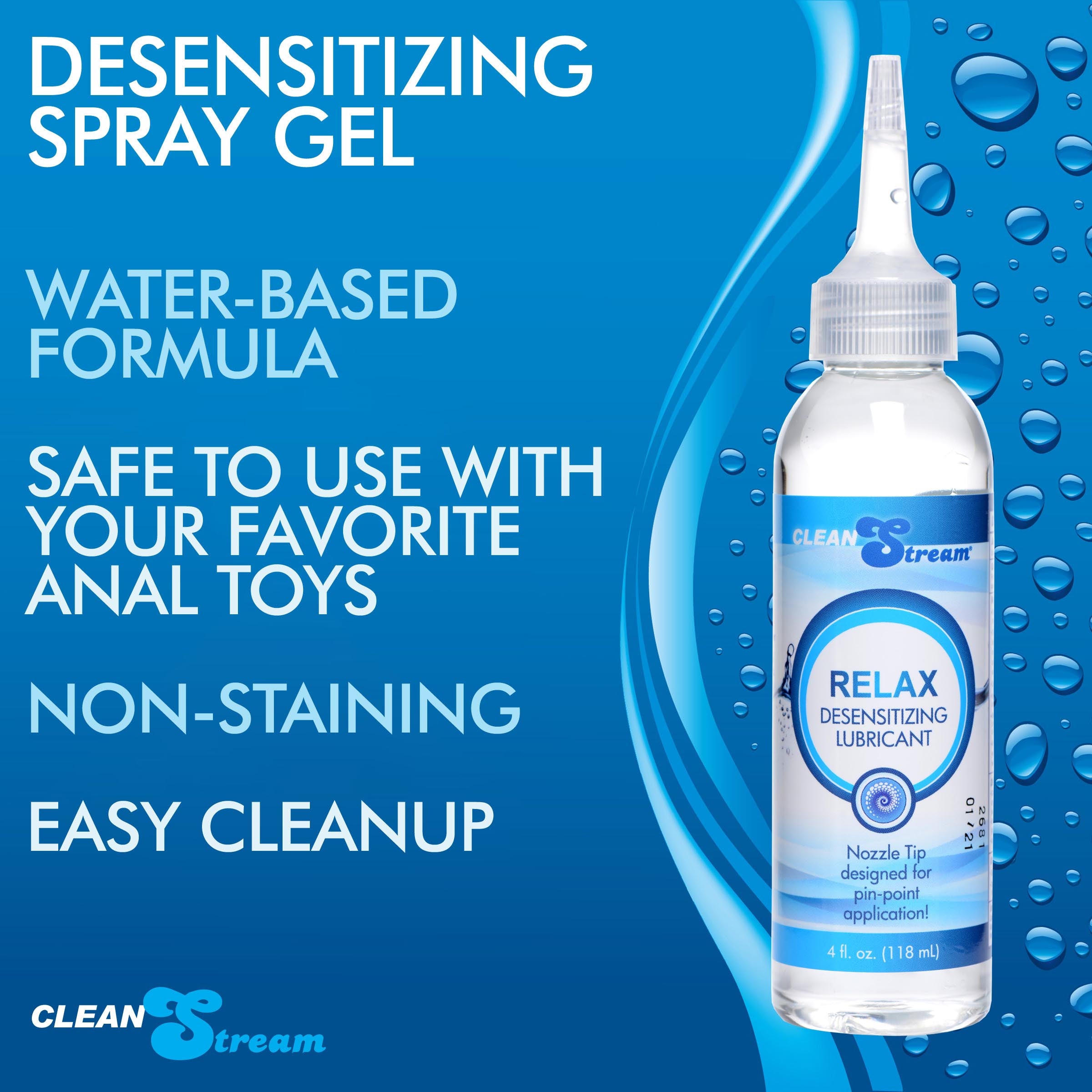 Relax Desensitizing Lubricant With Nozzle Tip - 8 oz.